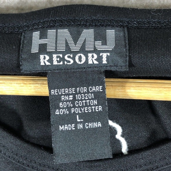 Vintage Cat Shirt Womens Large Embroidered Abstract Geometric Black HMJ Resort - Picture 7 of 10